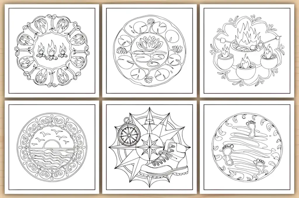 100 Simple Summer Mandalas Coloring Pages V-1