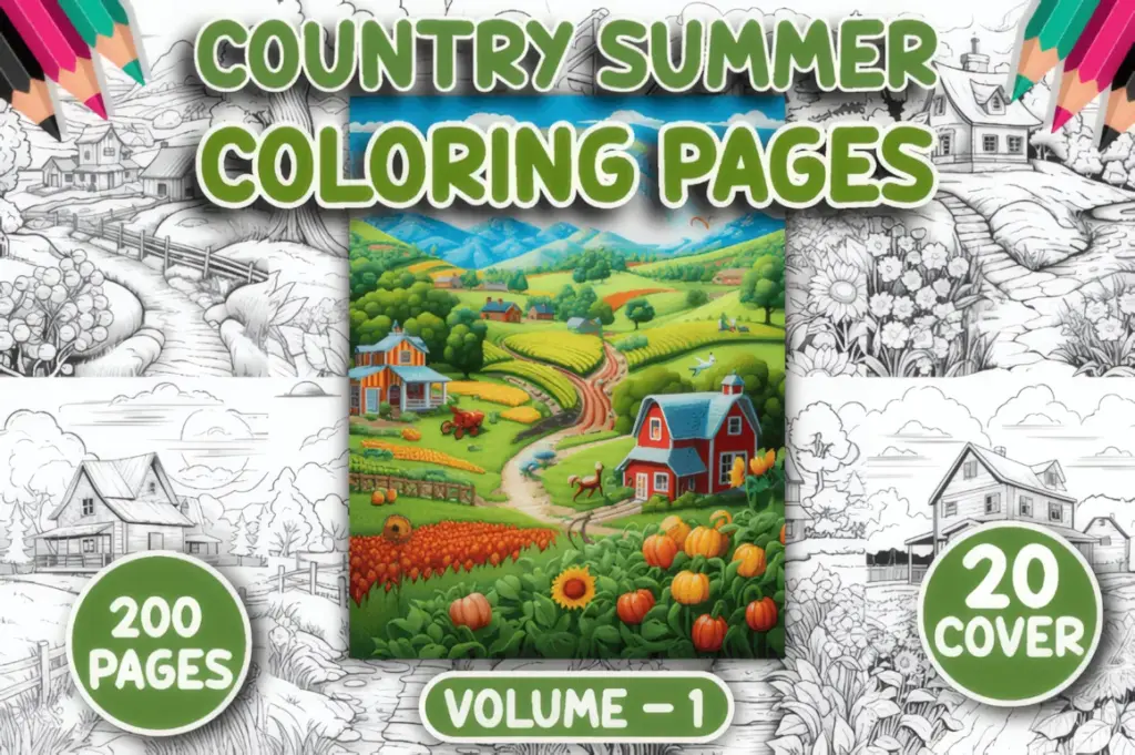 200 Country Summer Coloring Pages