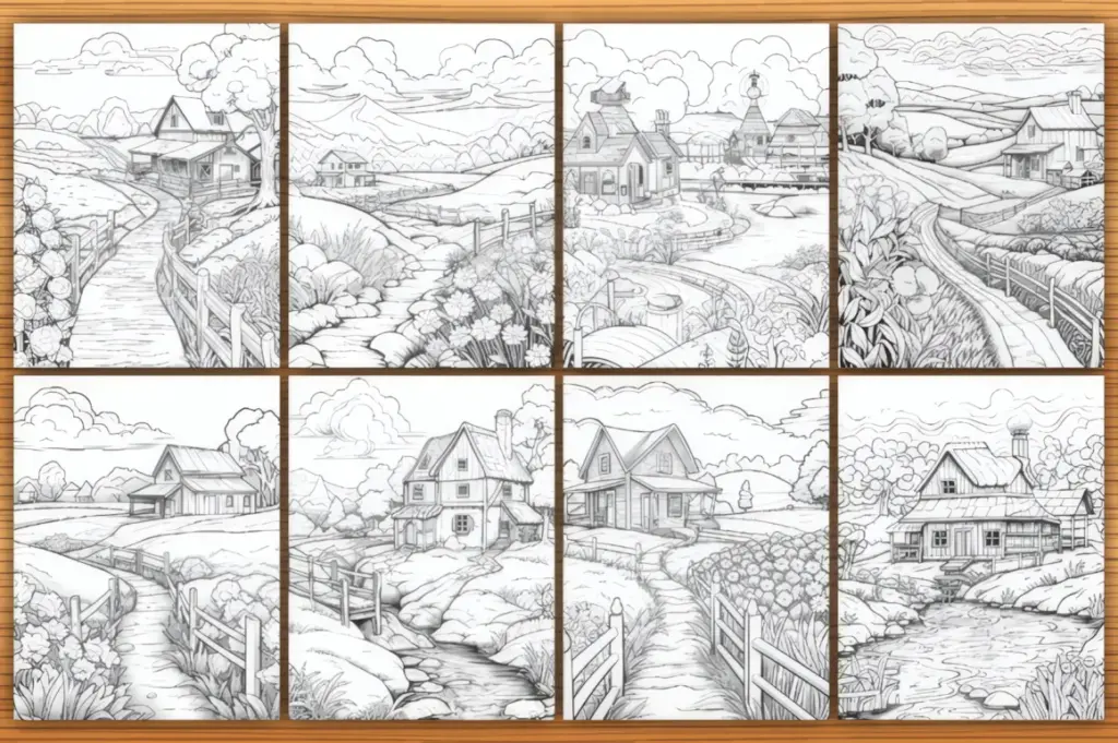 200 Country Summer Coloring Pages