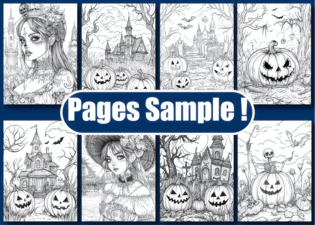 Summer Halloween Coloring Book for Adult