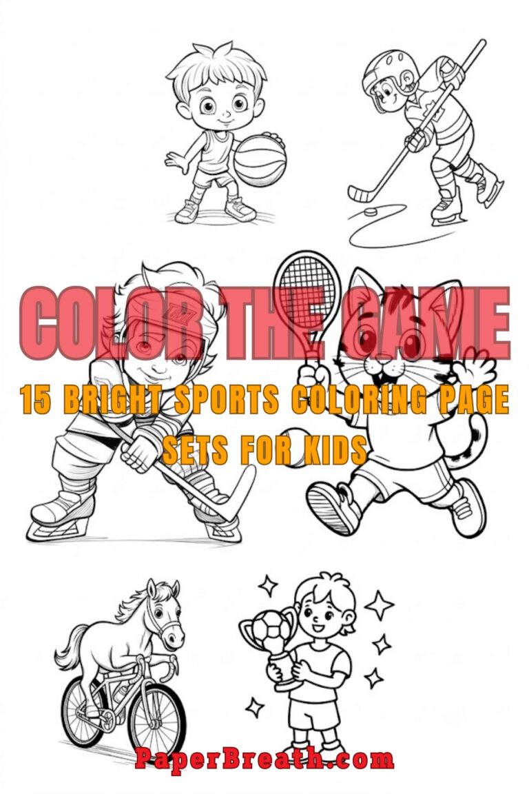 15 Best Sports Coloring Pages & Books Bundles for Kids 2026