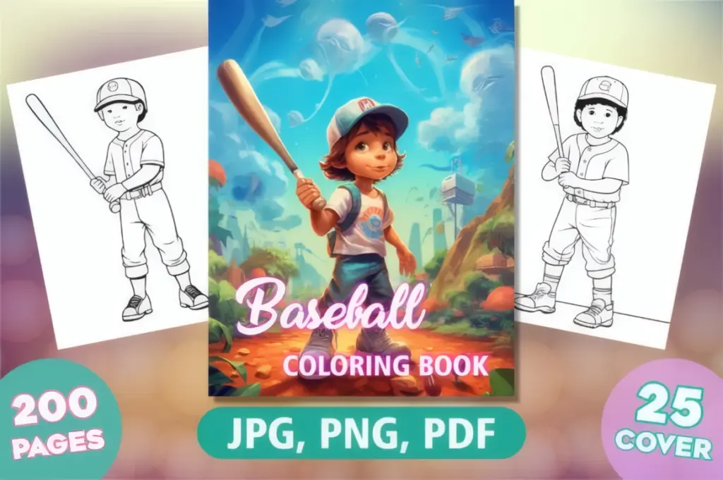 Baseball Coloring Book for Kids