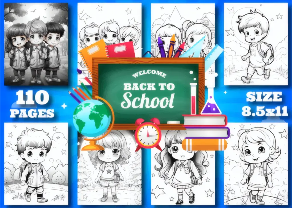 1. Delightful 110 Back to School Coloring Pages for Kids