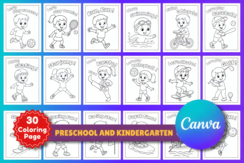 30 sports coloring pages