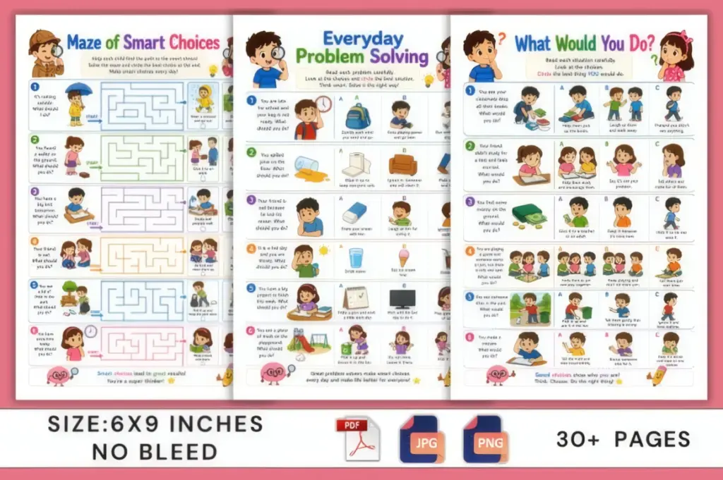 Logic & Critical Thinking Activities Workbook for Kids
