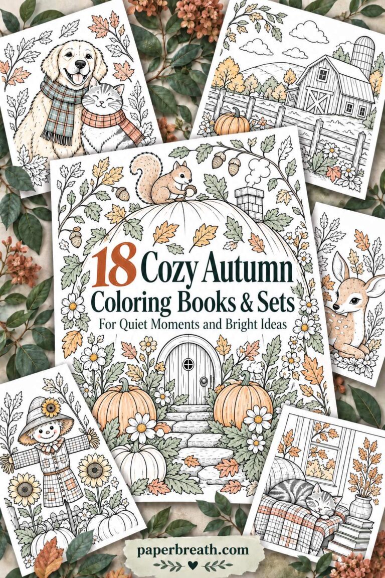 18 Lovely Cozy Autumn Coloring Books and Sets for Little Artists
