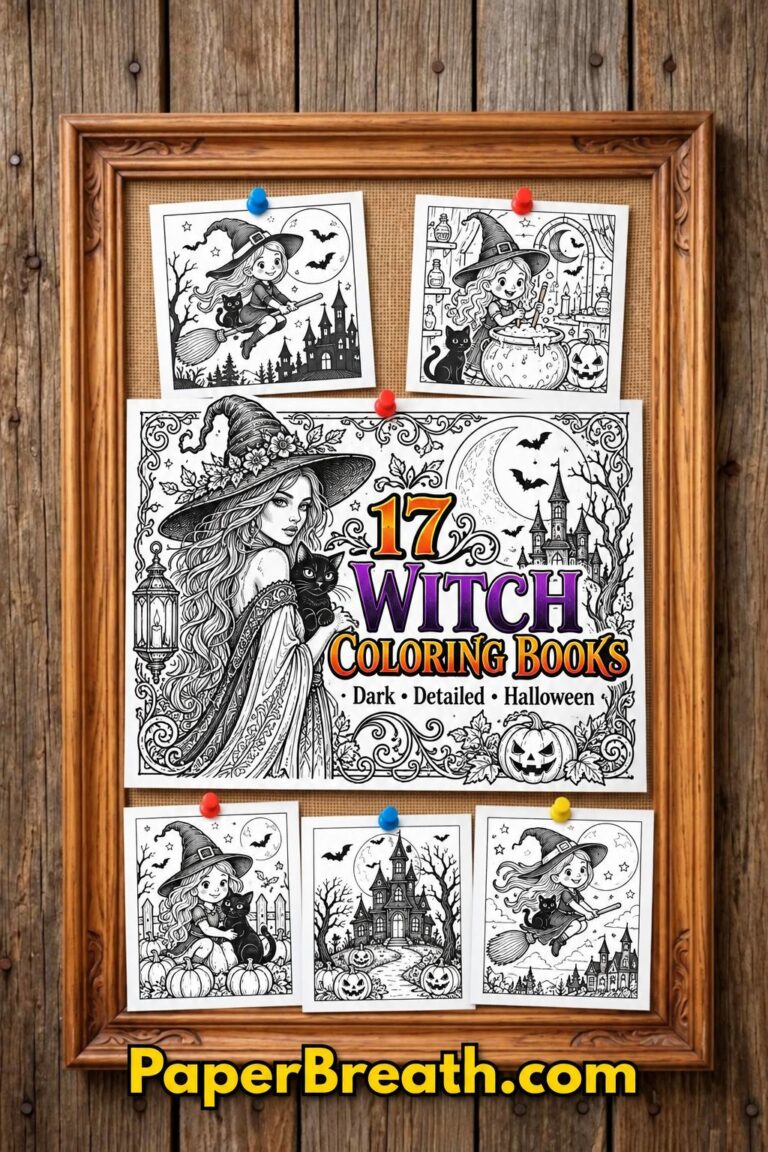 17 Spellbinding Halloween Witch Coloring Books for Adults