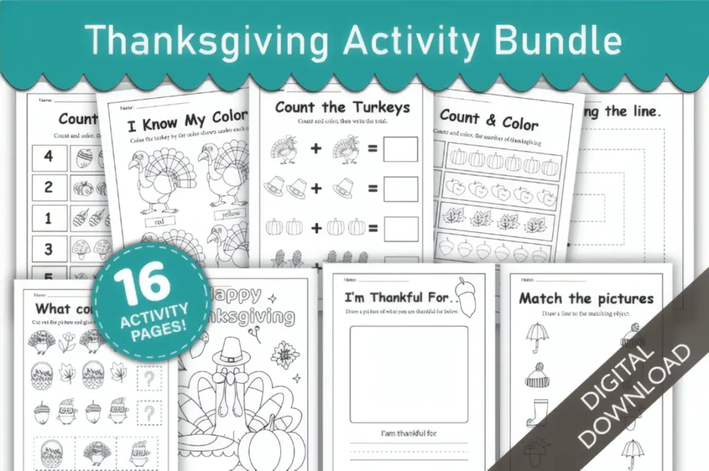 These Thanksgiving Activities for Kids are easy to mix
