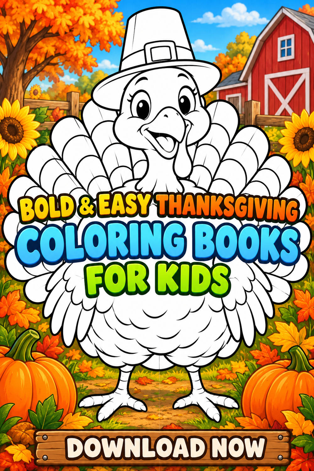17 Bold and Easy Thanksgiving Coloring Books to Enjoy